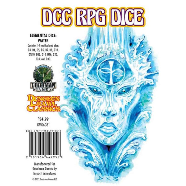 DCC Dice: Elemental Dice Set - Water (14 dice set)