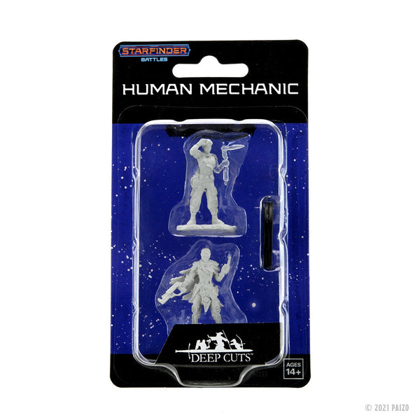 Starfinder Deep Cuts Unpainted Miniatures: W15 Human Mechanic from WizKids image 5