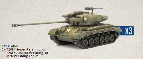 Clash of Steel: American - M26 Pershing Tank Platoon (x3 Plastic)