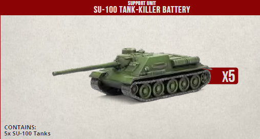 Clash of Steel: Soviet - SU-100 Tank-Killer Company (x5 Plastic)