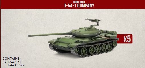 Clash of Steel: Soviet - T-44 / T-54-1 Tank Company (x5 Plastic)