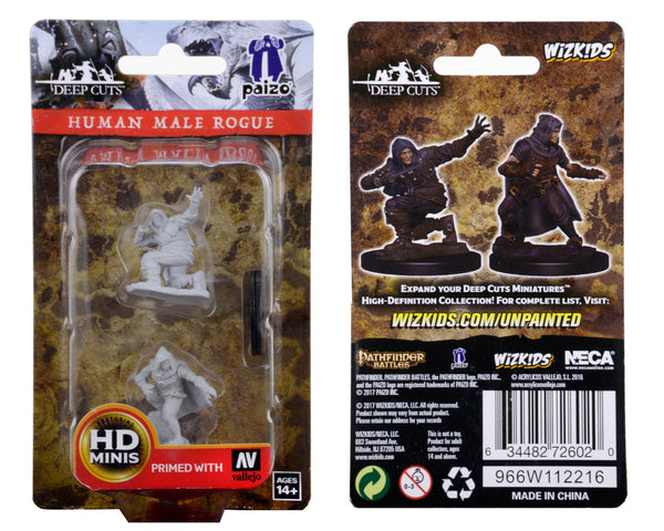 Pathfinder Deep Cuts Unpainted Miniatures: W01 Human Male Rogue from WizKids image 4