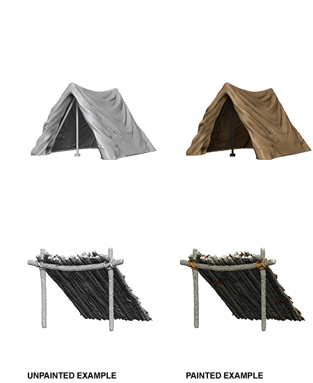 WizKids Deep Cuts Unpainted Miniatures: W10 Tent & Lean-To from WizKids image 2