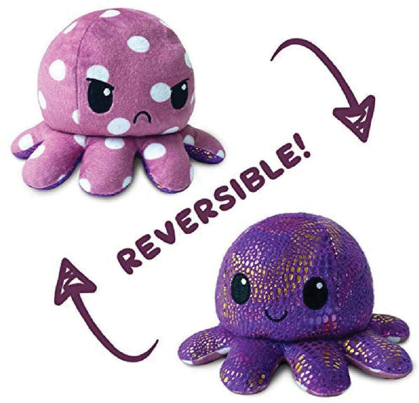 Reversible Octopus Plushie: Polka Dot/Shimmer