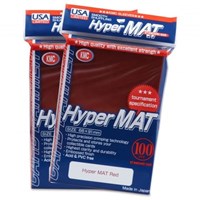 Sleeves: Full Size Hyper Matte Red (100) USA Pack