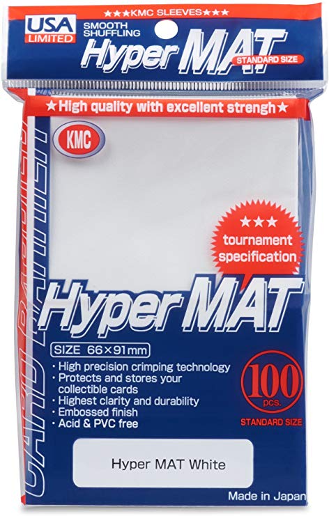 Sleeves: Full Size Hyper Matte White (100) USA Pack