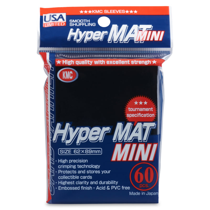 Sleeves: Mini Size Hyper Matte Black (60) USA Pack