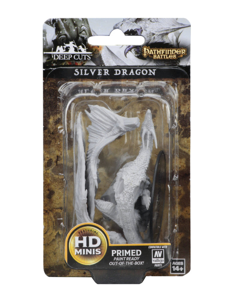 Pathfinder Deep Cuts Unpainted Miniatures: W12.5 Silver Dragon from WizKids image 3