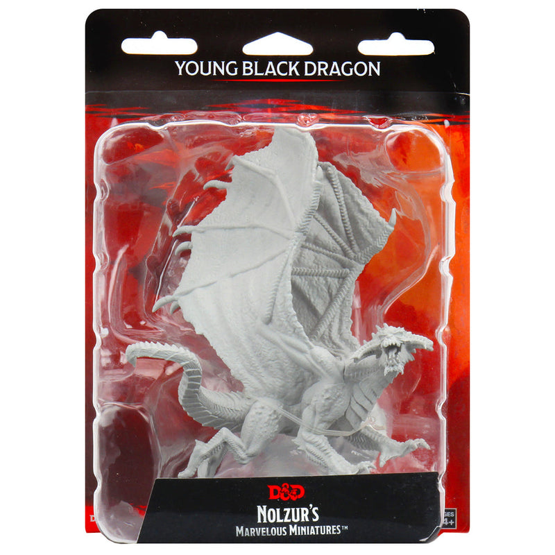 Dungeons & Dragons Nolzur's Marvelous Unpainted Miniatures: W08 Young Black Dragon from WizKids image 6