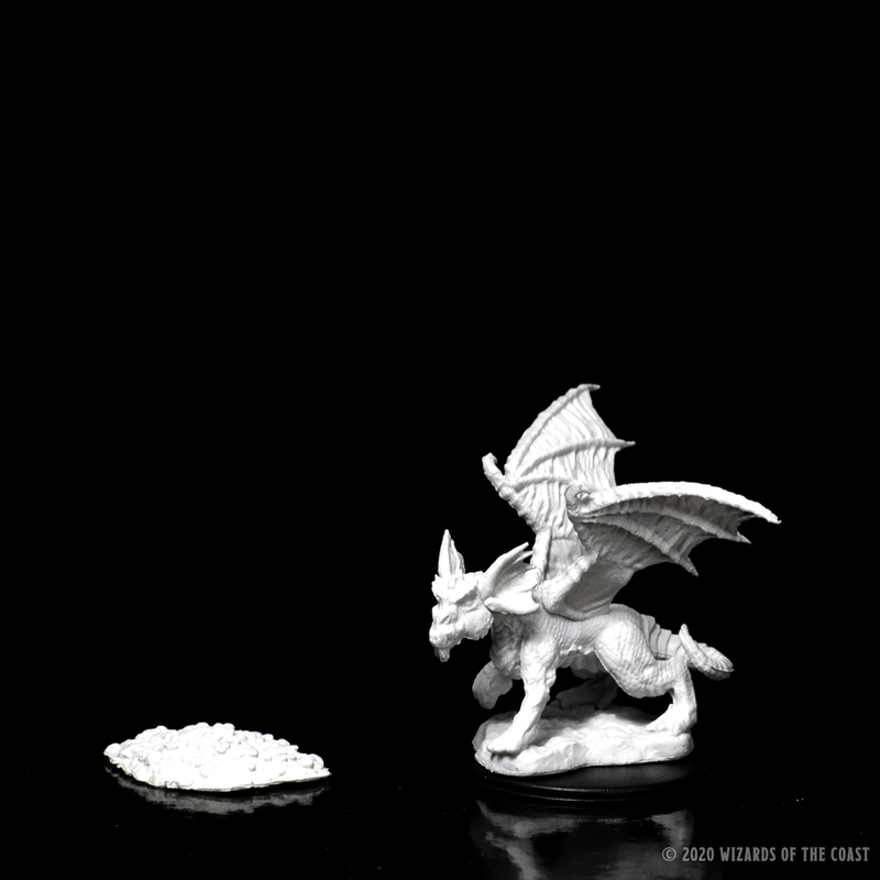 Dungeons & Dragons Nolzur's Marvelous Unpainted Miniatures: W10 Blue Dragon Wyrmling from WizKids image 7