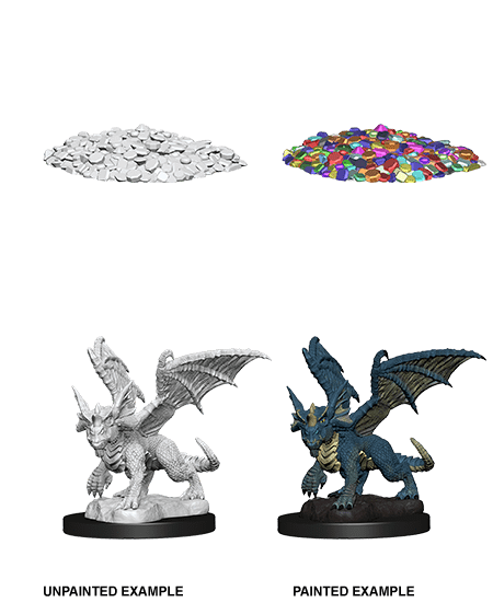 Dungeons & Dragons Nolzur's Marvelous Unpainted Miniatures: W10 Blue Dragon Wyrmling from WizKids image 8