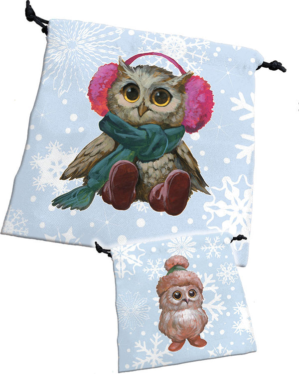 Deluxe Dice Bag: Festive Owls