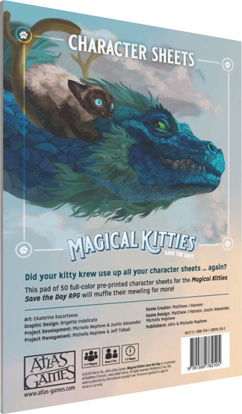 Magical Kitties Save the Day! RPG: Kitty Character Sheets