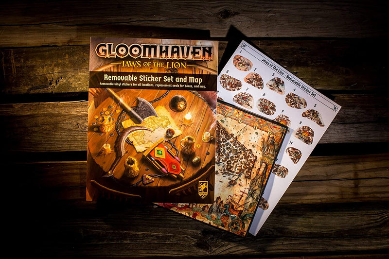 Gloomhaven: Jaws of the Lion Removable Sticker Set & Map by Cephalofair Games | Watchtower