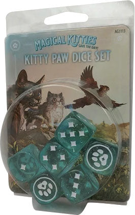 Magical Kitties Save the Day! RPG: d6 20mm Kitty Paw Dice Set (6)