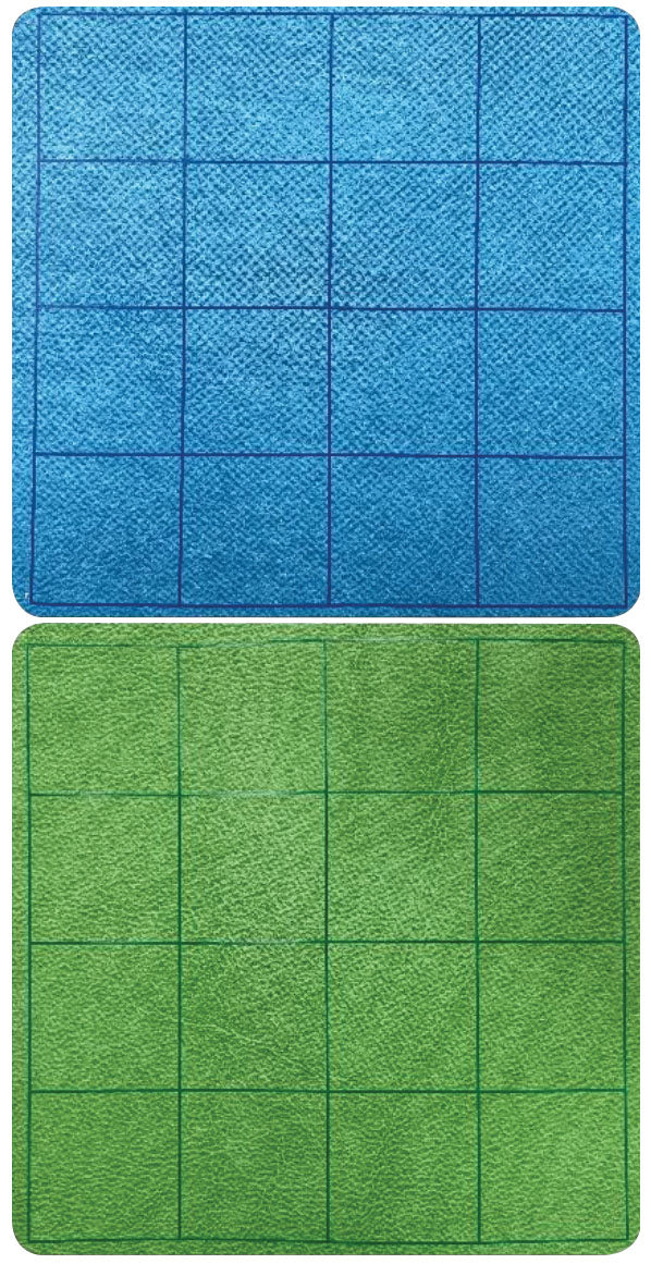 Megamat: 1in Reversible Blue-Green Squares (34.5in x 48in Playing Surface)
