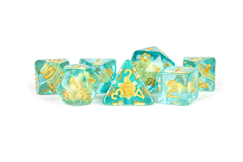 16mm Resin Poly Dice Set: Turtle Dice (7)