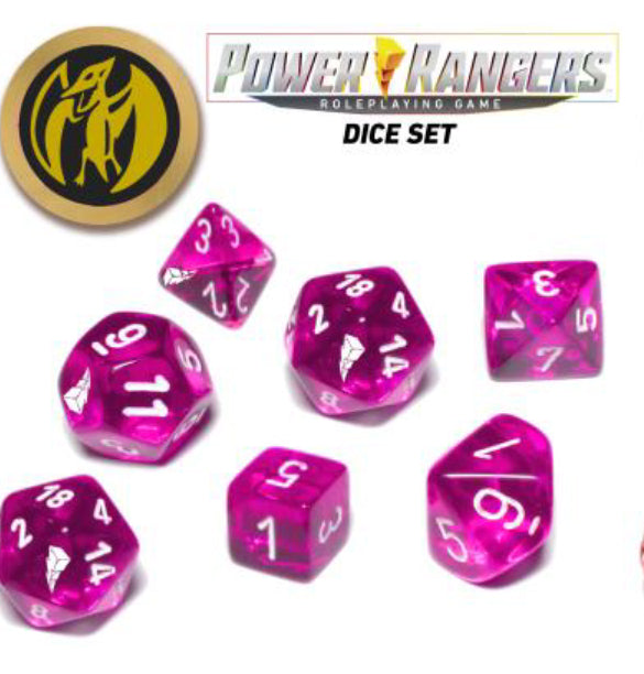 Power Rangers RPG: Game Dice Set - Pink (7+coin)