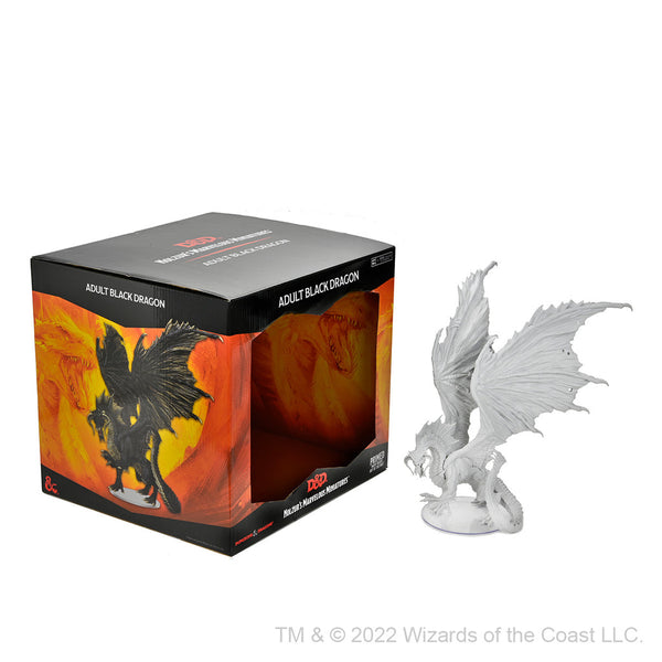 Dungeons & Dragons Nolzur's Marvelous Unpainted Miniatures: Adult Black Dragon from WizKids image 3
