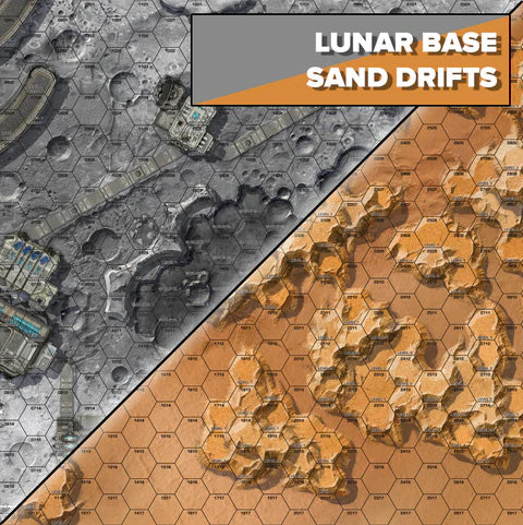 BattleTech: Battle Mat - Alien Worlds - Lunar Base/Sand Drift by Catalyst Game Labs | Watchtower