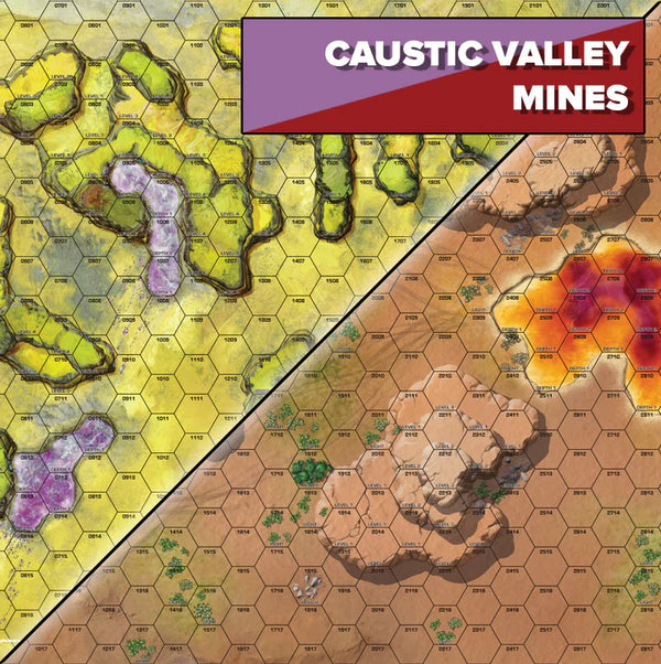 BattleTech: Battle Mat - Alien Worlds - Caustic Valley/Mines by Catalyst Game Labs | Watchtower