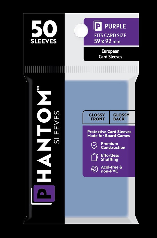 Phantom Sleeves: "Purple Size" (59mm x 92mm) - Gloss/Gloss (50)