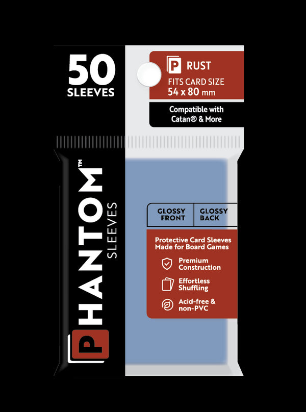 Phantom Sleeves: "Rust Size" (54mm x 80mm) - Gloss/Gloss (50)