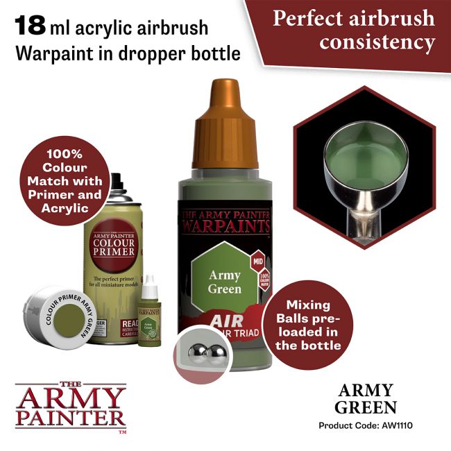 Warpaints Air: Army Green 18ml from The Army Painter image 2