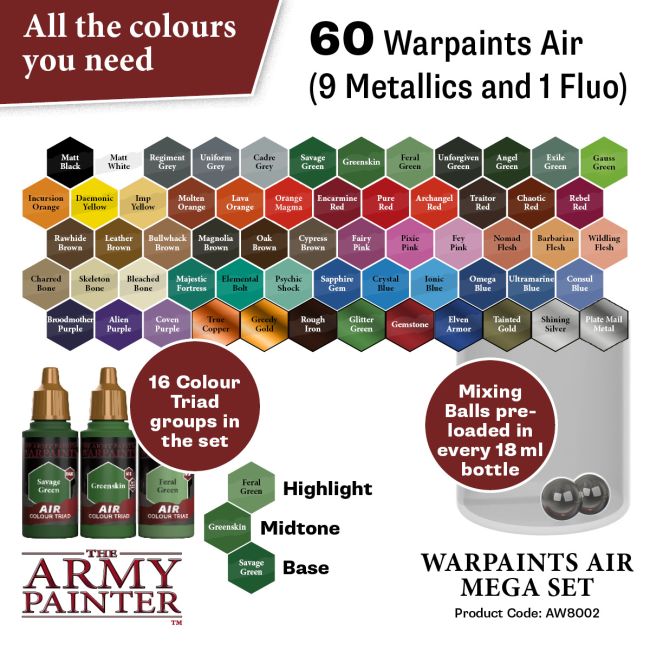 Warpaints Air: Mega Set from The Army Painter image 2