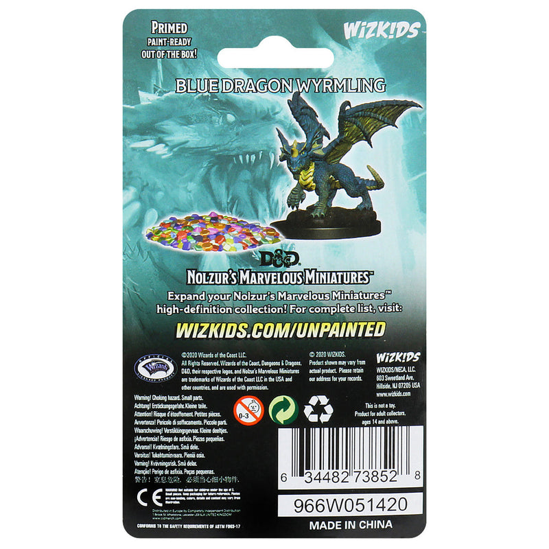 Dungeons & Dragons Nolzur's Marvelous Unpainted Miniatures: W10 Blue Dragon Wyrmling from WizKids image 6