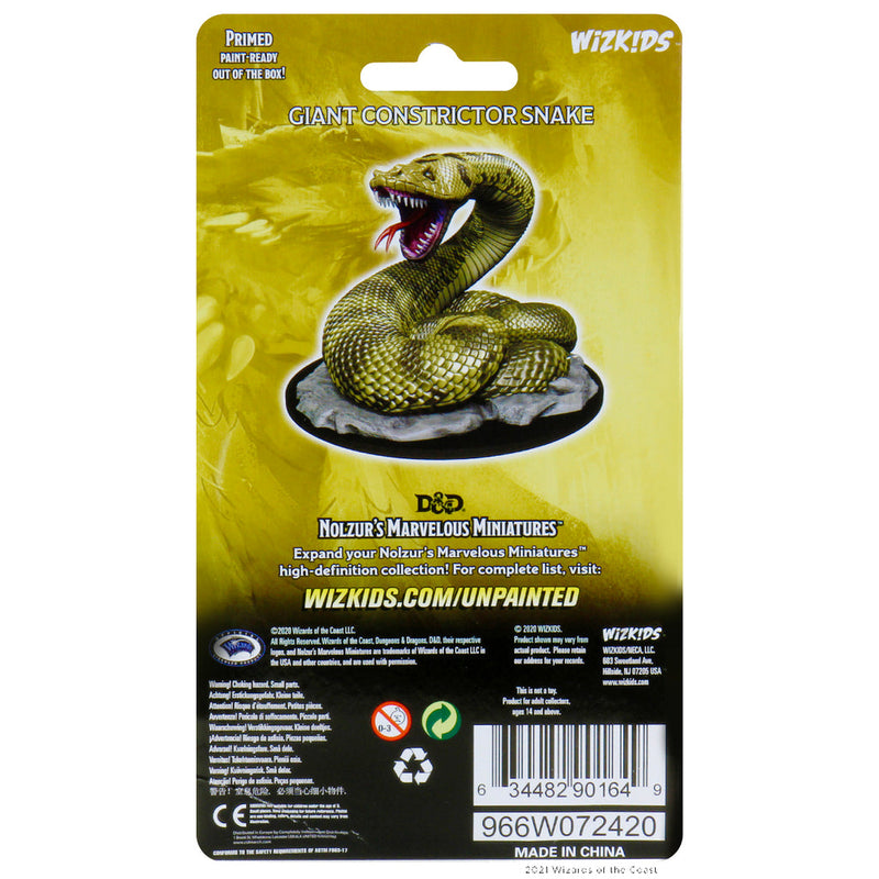 Dungeons & Dragons Nolzur's Marvelous Unpainted Miniatures: W13 Giant Constrictor Snake from WizKids image 6
