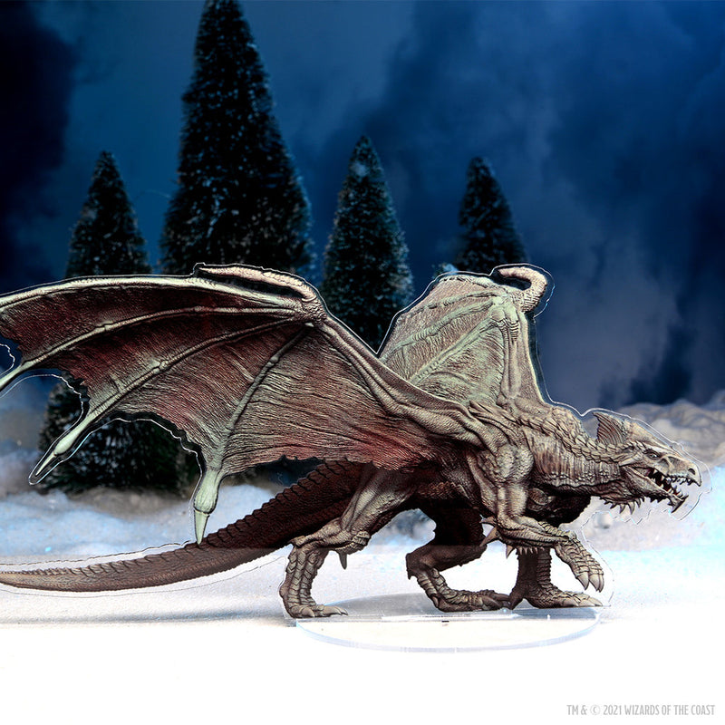 Dungeons & Dragons Fantasy Miniatures: Idols of the Realms Icewind Dale Rime of the Frostmaiden 2D Young Adult White Dragon from WizKids image 17