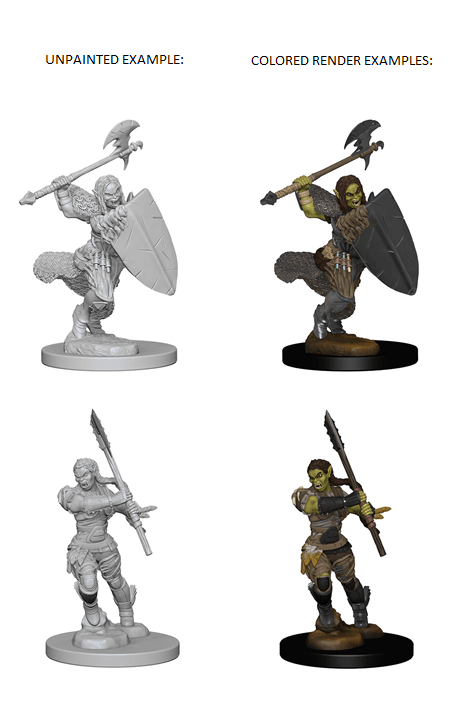 Pathfinder Deep Cuts Unpainted Miniatures: W01 Half-Orc Female Barbarian from WizKids image 6