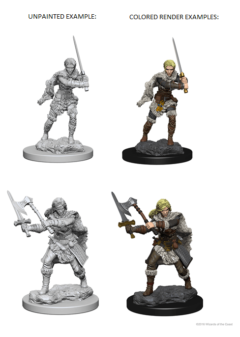 Dungeons & Dragons Nolzur's Marvelous Unpainted Miniatures: W01 Human Female Barbarian from WizKids image 8