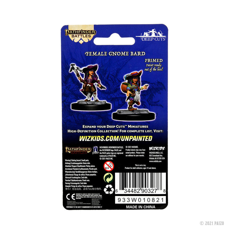 Pathfinder Deep Cuts Unpainted Miniatures: W15 Gnome Bard Female from WizKids image 6