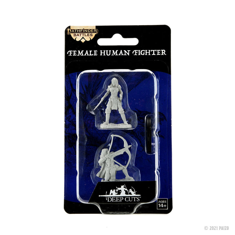 Pathfinder Deep Cuts Unpainted Miniatures: W15 Human Fighter Female from WizKids image 5
