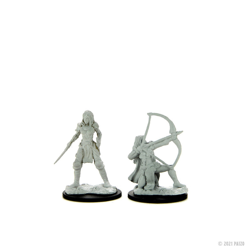 Pathfinder Deep Cuts Unpainted Miniatures: W15 Human Fighter Female from WizKids image 7