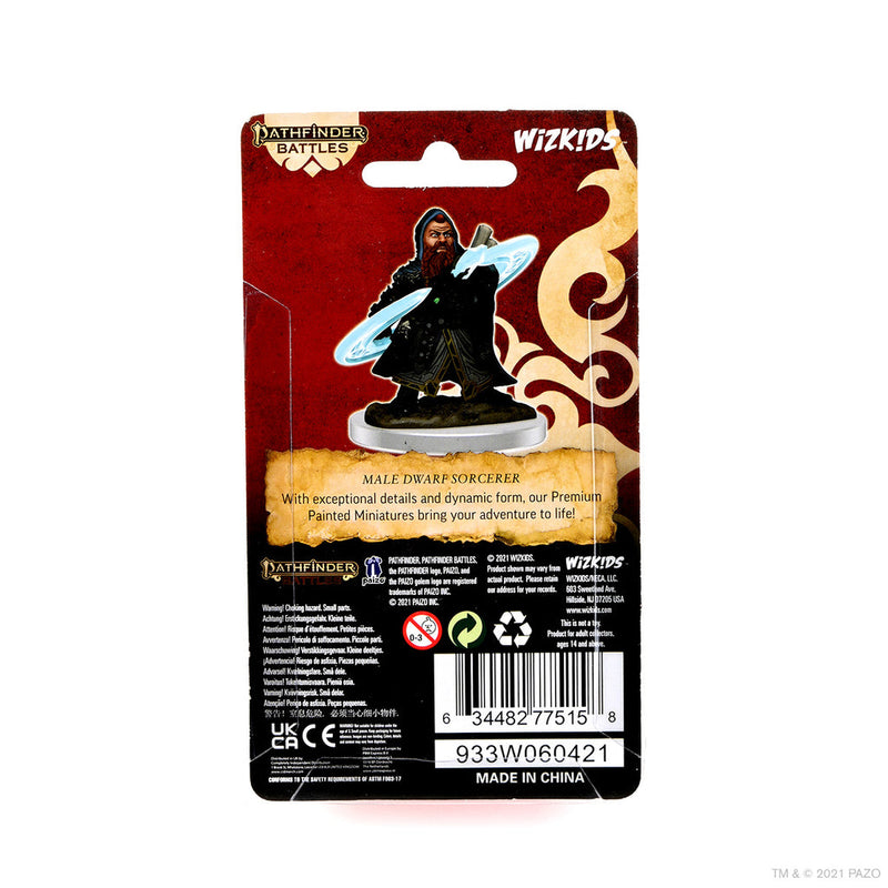 Pathfinder Battles: Premium Painted Figure - W03 Male Dwarf Sorcerer from WizKids image 6