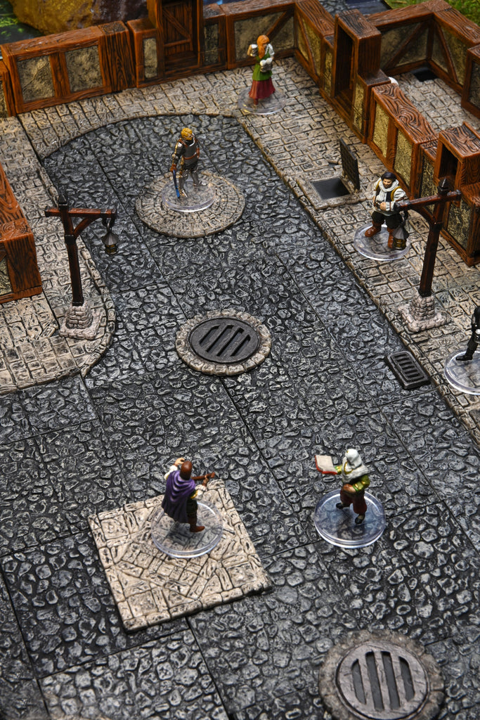 WarLock Tiles: Town & Village - Town Square from WizKids image 22