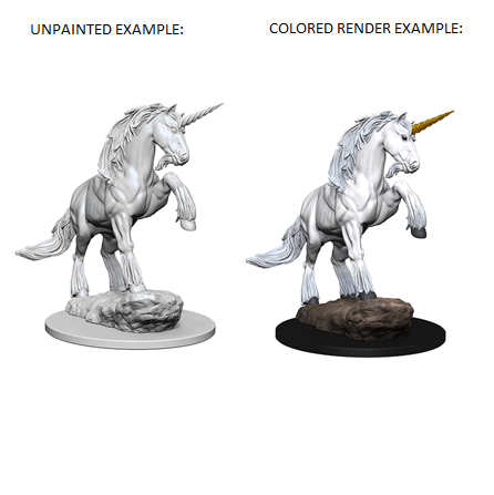 Pathfinder Deep Cuts Unpainted Miniatures: W01 Unicorn from WizKids image 6
