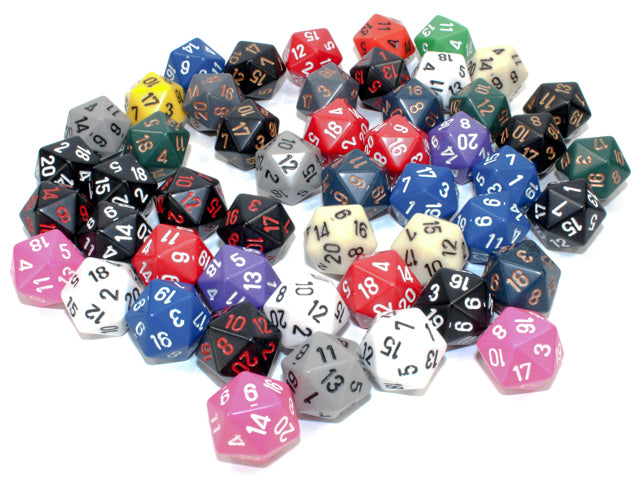Opaque: D20 Poly Assorted Bag of Dice (50) from Chessex image 1