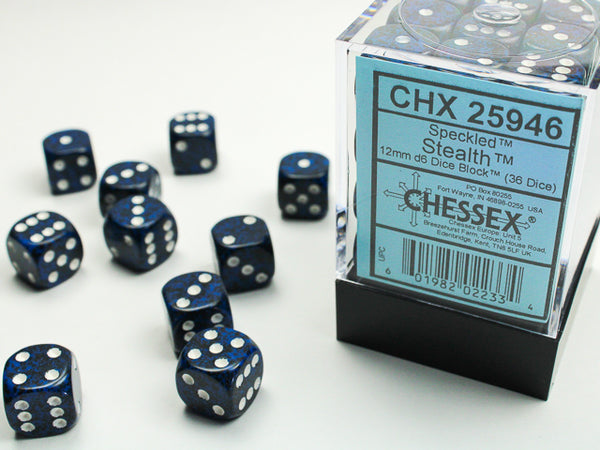 Speckled: Stealth 12mm D6 Block (36) from Chessex image 1