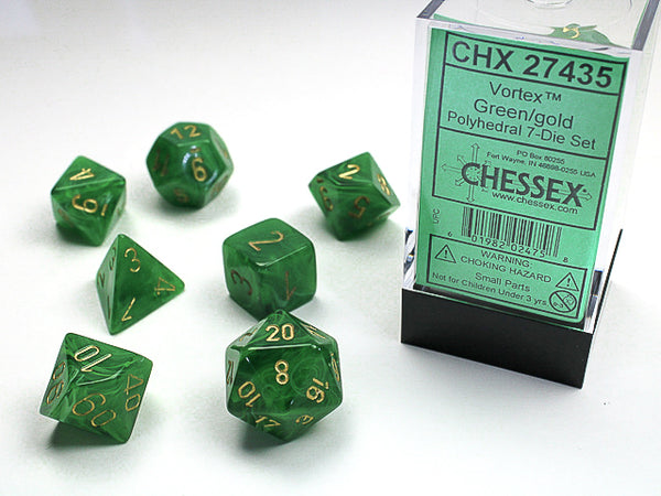 Vortex: Poly Green/Gold (7) from Chessex image 1