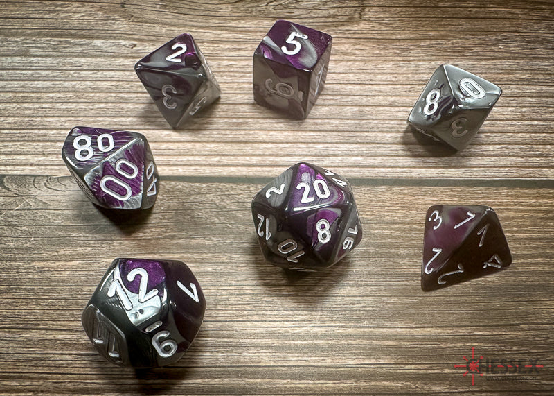 Gemini 2: Poly Purple Steel/White (7) from Chessex image 1