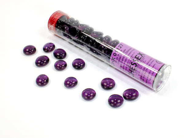 Crystal Purple Glass Stones in 5.5' Tube (40) from Chessex image 1