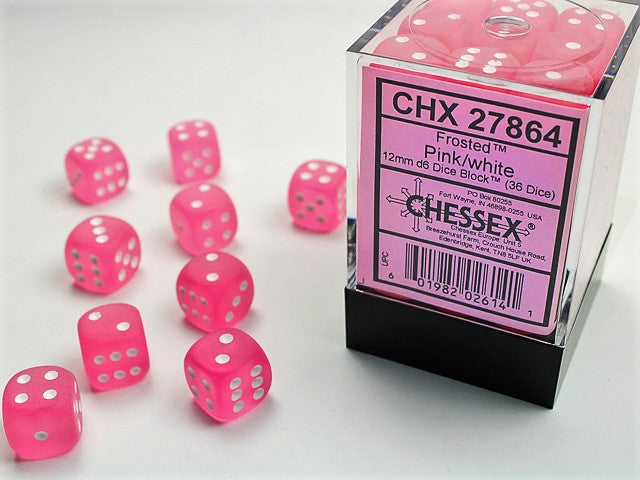 Frosted: 12mm D6 Pink (36) from Chessex image 1