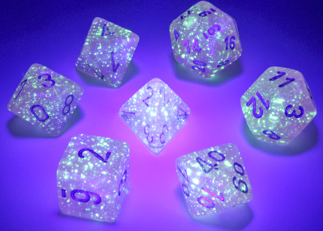 Borealis: Polyhedral Pink/silver Luminary 7-Die Set from Chessex image 4