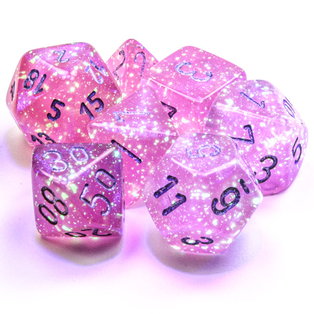 Borealis: Polyhedral Pink/silver Luminary 7-Die Set from Chessex image 3