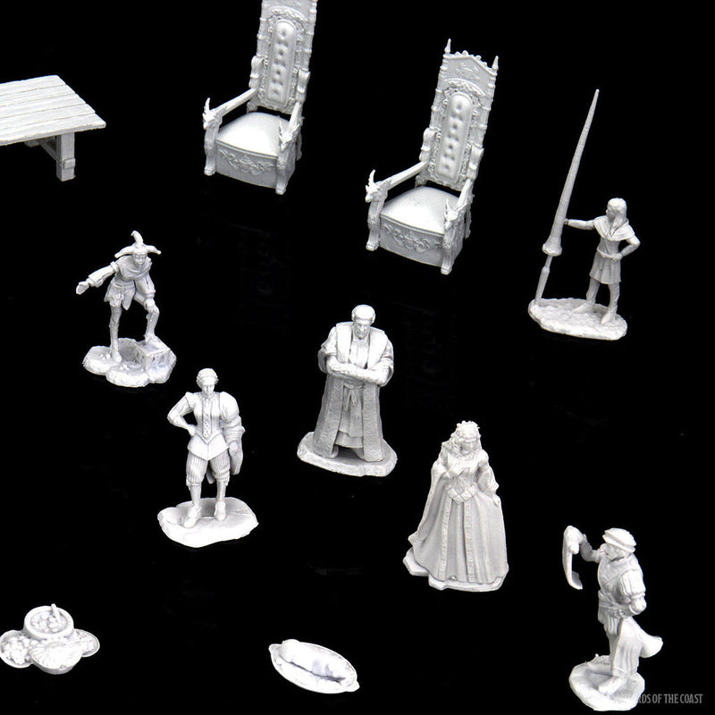 WizKids Deep Cuts Unpainted Miniatures: W12 Castle - Royal Court from WizKids image 15