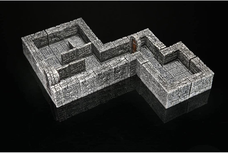 WarLock Tiles: Expansion Pack - 1 in Dungeon Straight Walls by WizKids | Watchtower
